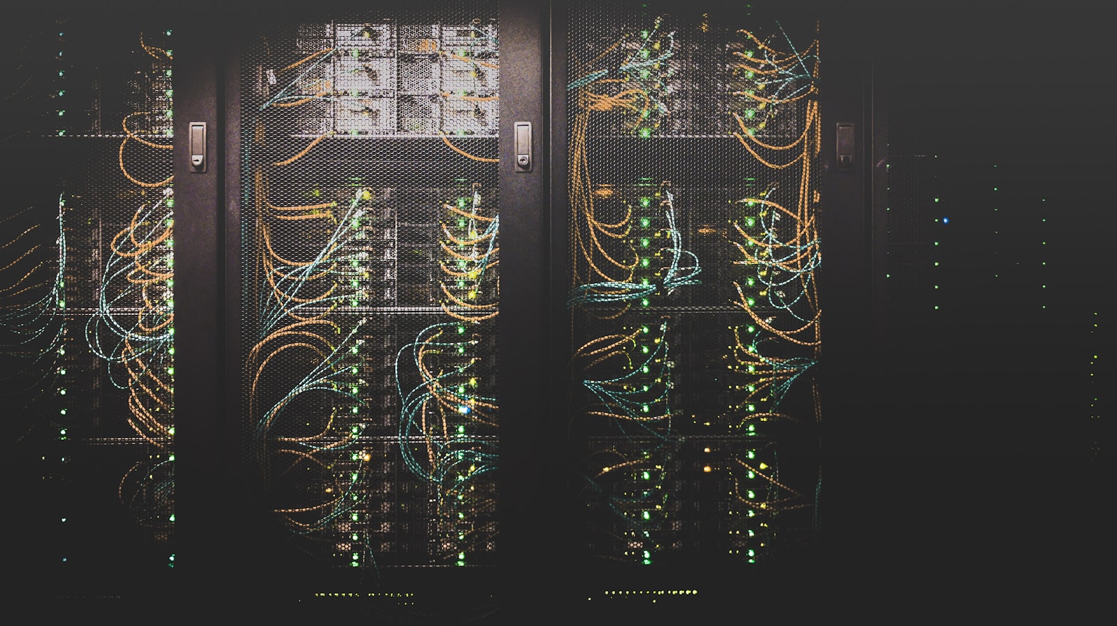 Server racks representing government data security risks and ransomware threats.